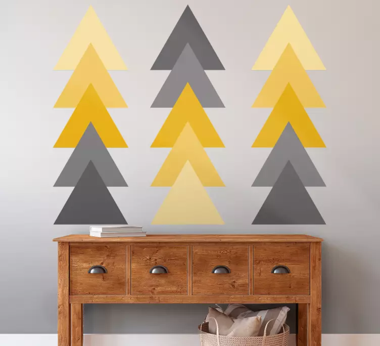 Osoittamalla nuolia abstrakti taide Taideaiheinen sisustustarra - Tenstickers