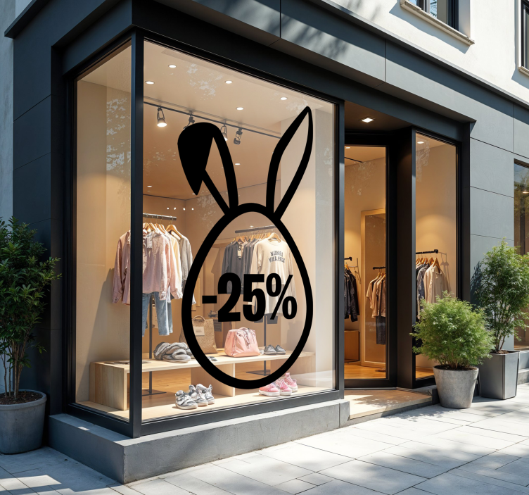 Pääsiäispäivän alennus näyteikkuna tarra - Tenstickers