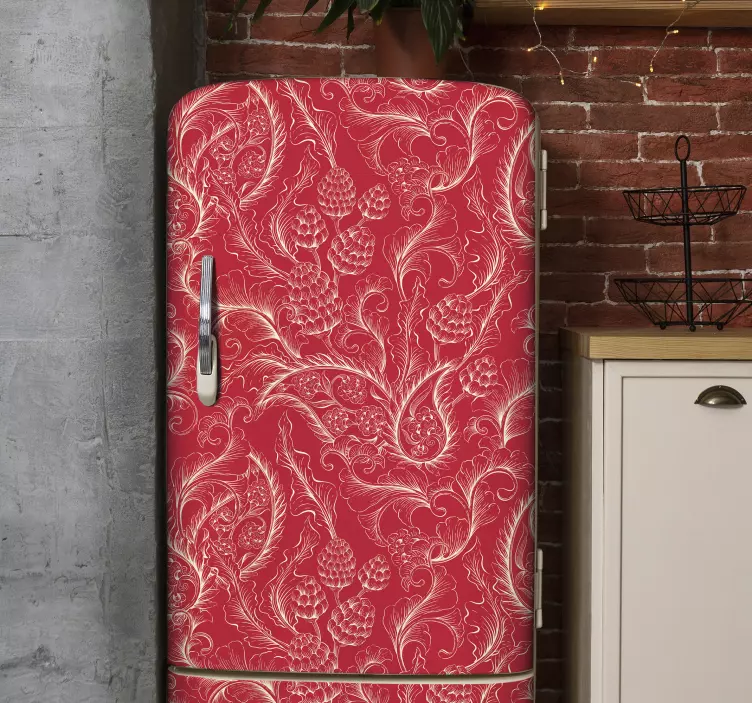 Ainutlaatuinen paisley kuva Jääkaappitarra - Tenstickers