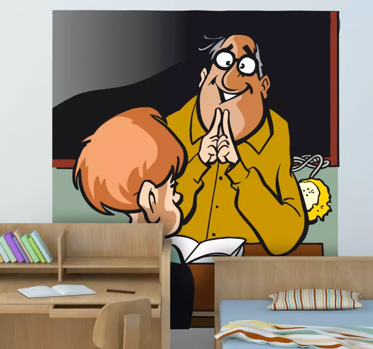 Päivystävä opettaja seinätarra lastenhuone - Tenstickers