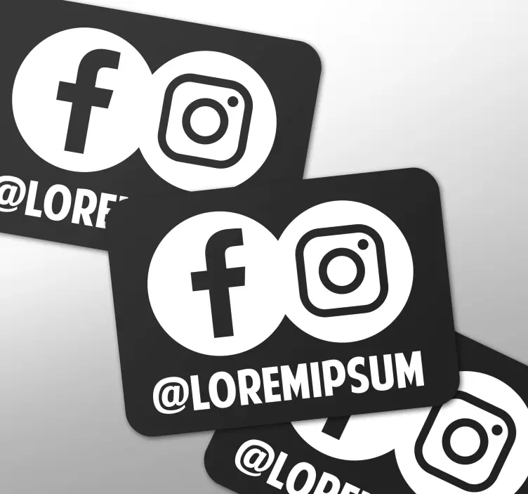 Paketti mukautettuja facebook- ja instagram -tarroja - Tenstickers