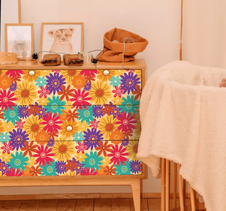 Paljon kukkia Huonekalutarrat - Tenstickers