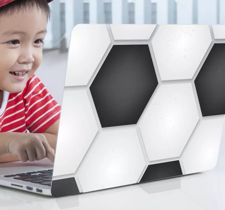 Upea jalkapallo teemainen läppäritarra - Tenstickers