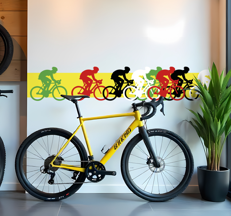 Pelotonin raja tarra polkupyörään - Tenstickers