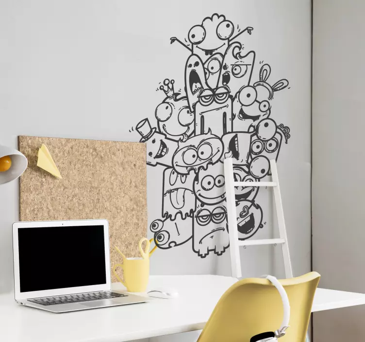 Pelottavat Monsterit Sisustustarra - Tenstickers