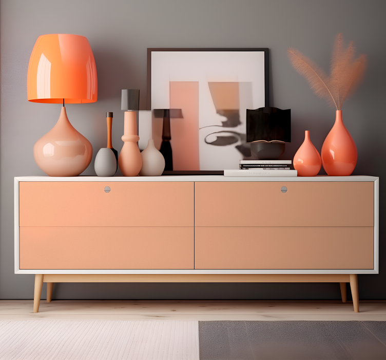 Persikkanukkaa yksivärinen vinyylitarra - Tenstickers