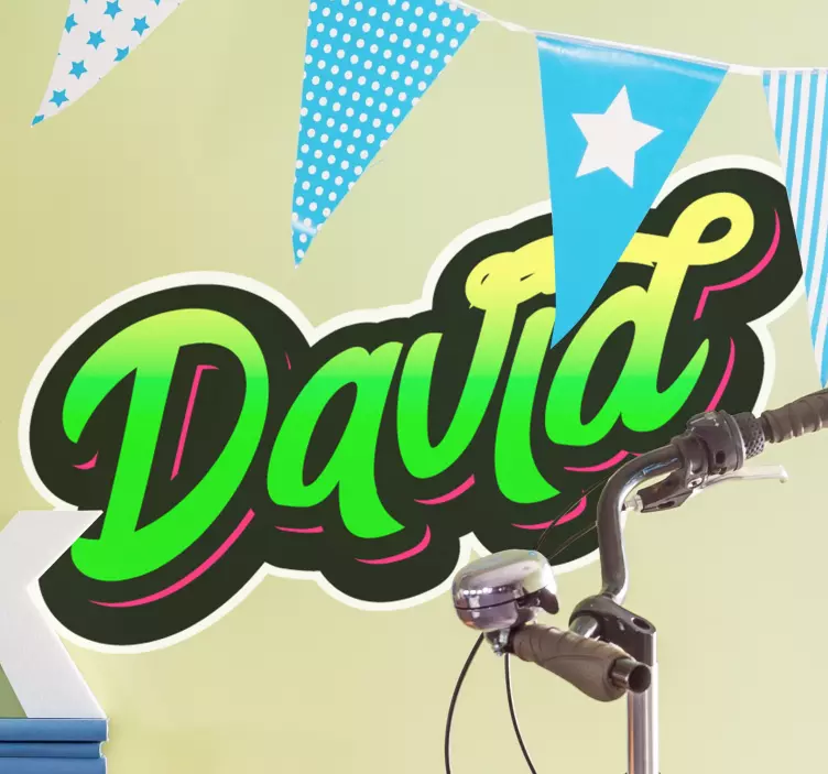 Personoitava nimityyli mietelause seinätarra - Tenstickers