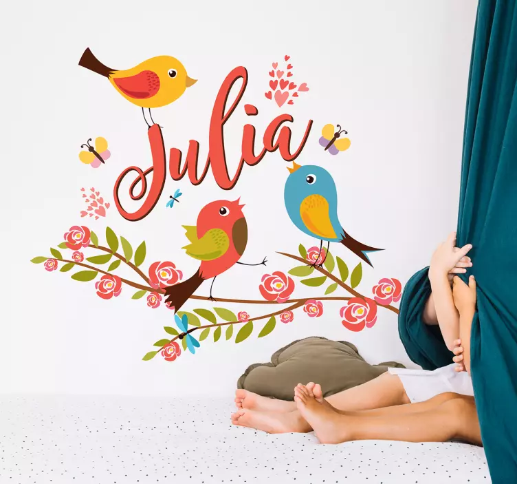 Kaunis personoitu nimitarra linnut - Tenstickers