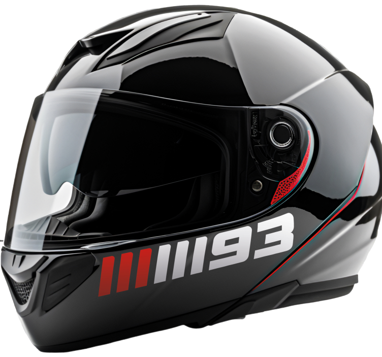 Personoitu numerosuunnittelu moottoripyörä tarra - Tenstickers