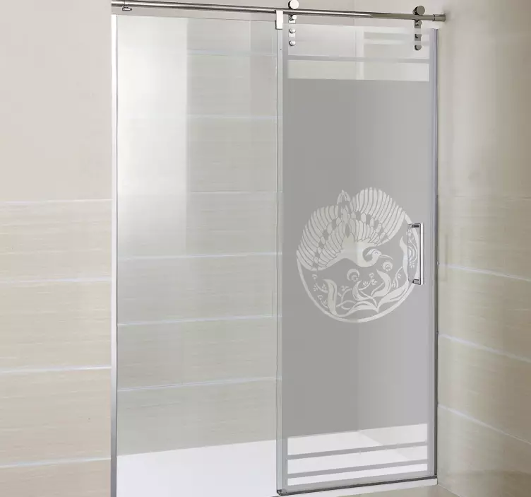 Phoenix art suihku ikkunatarra - Tenstickers