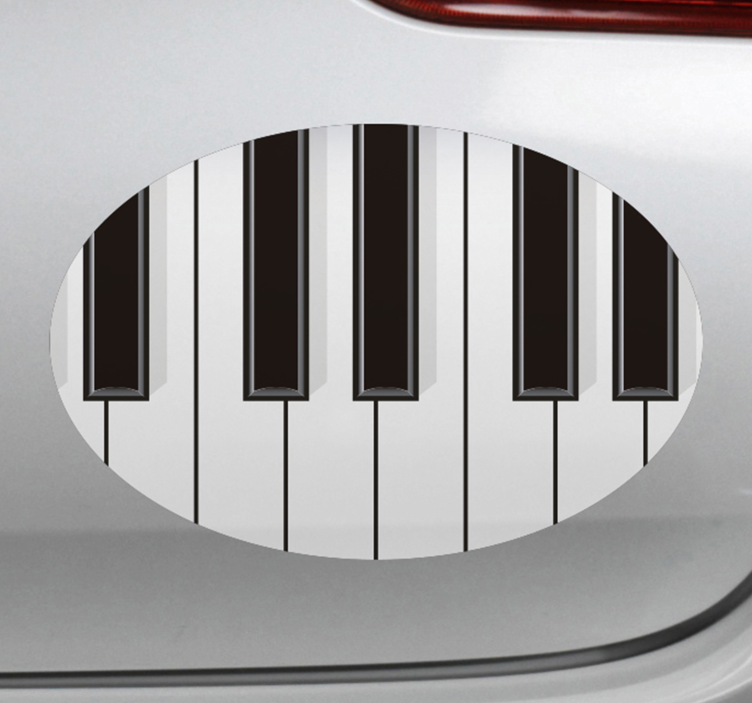 Piano tarrat autoon - Tenstickers