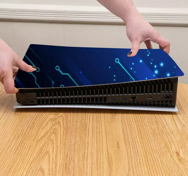 Sininen piirikuvio dinosaurus tarra - Tenstickers