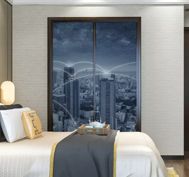 Kaunis pilvenpiirtäjä huonekalutarrat - Tenstickers