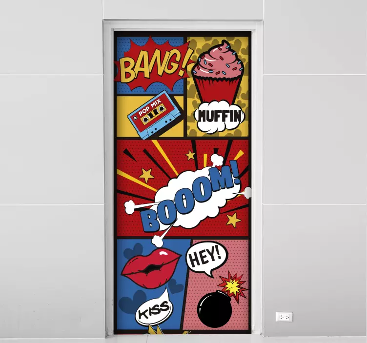 Pop art oven valokuvatapettitarra - Tenstickers