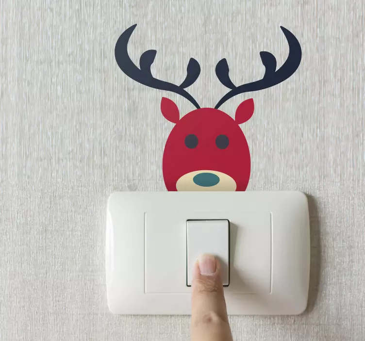 Suloinen poro valokytkin joulutarra - Tenstickers