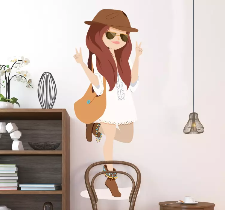 Posh girl luonnos muotitarra - Tenstickers