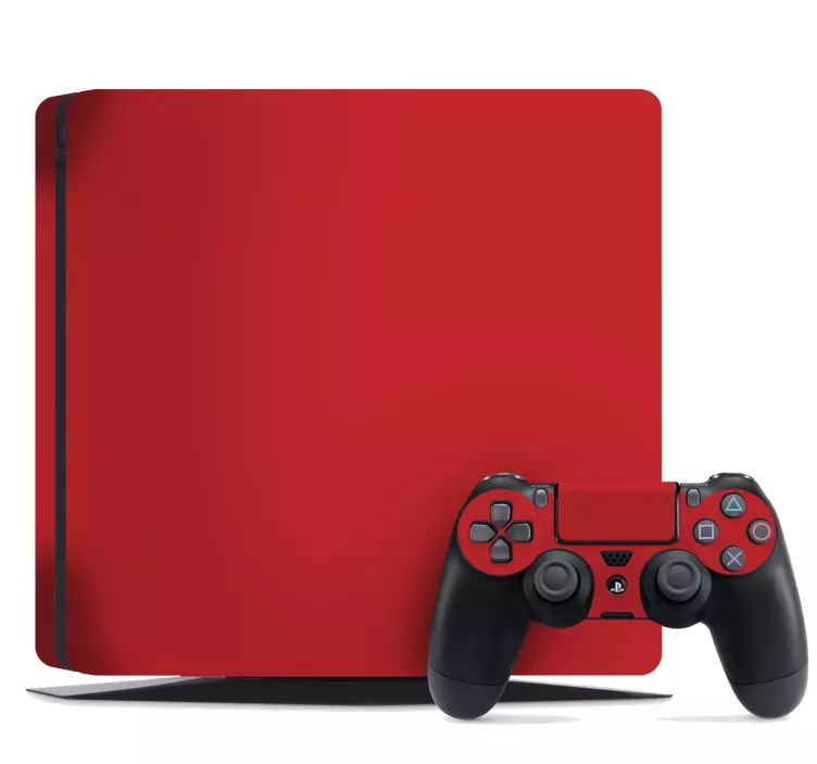 Ps4 kiinteä punainen PS4 skin - Tenstickers