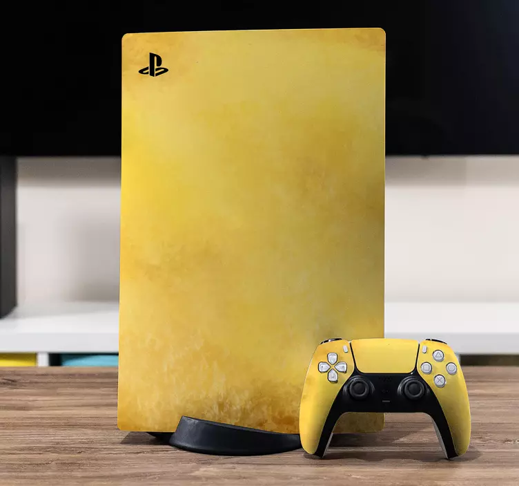 Ps5 harjattu kultainen tarra PS5 skin - Tenstickers