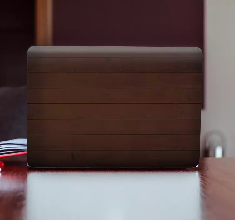 Puinen lautapinta läppäritarra - Tenstickers