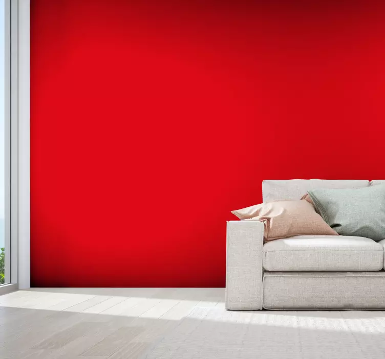 Punainen yksivärinen vinyylitarra - Tenstickers