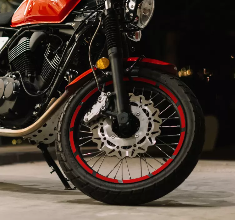 Yksiväriset vanteet moottoripyörä tarra - Tenstickers