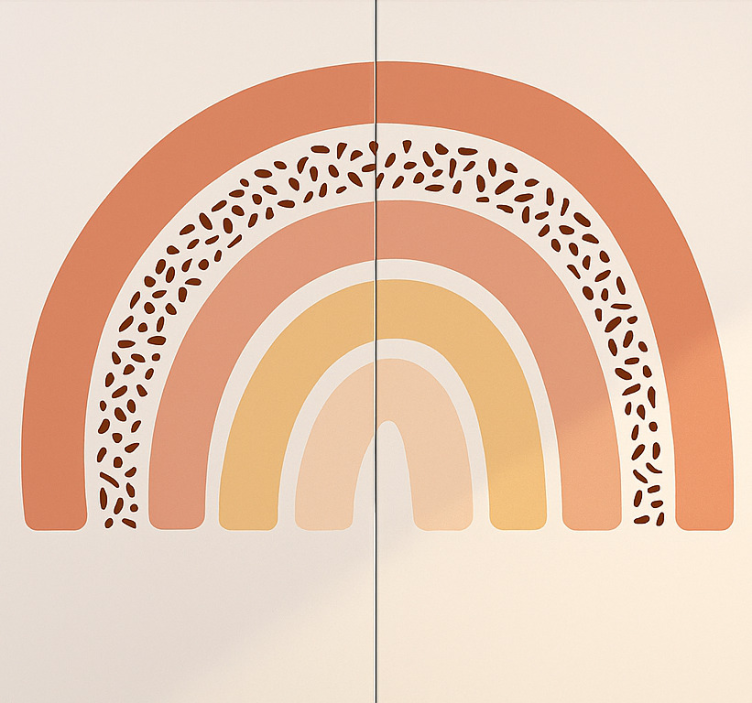 Puoli sateenkaari pasteri huonekalutarra - Tenstickers