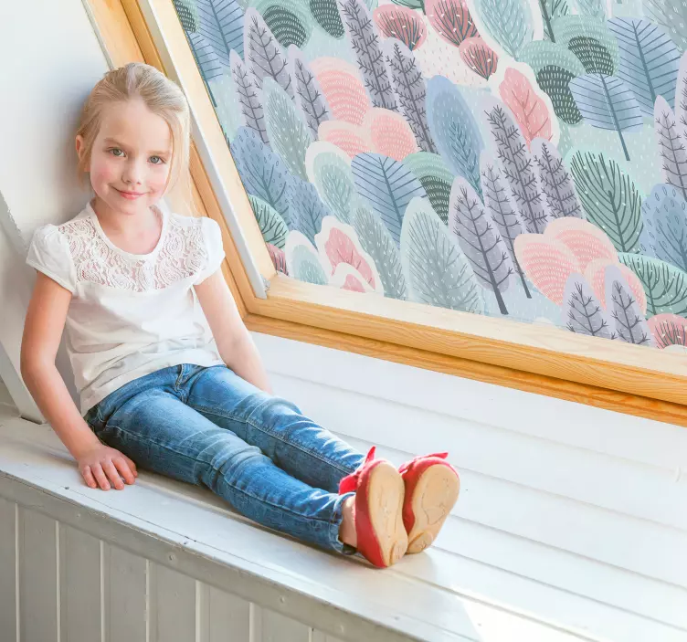 Kukka puu ikkuna tarra - Tenstickers