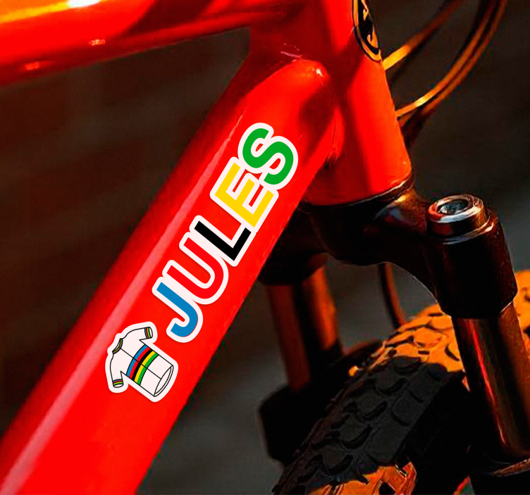 Pyöräilypaidan maailmanmestari pyörätarra - Tenstickers