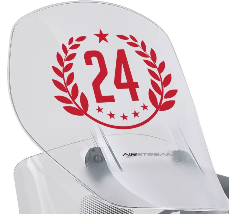 Räätälöitävä numero moottoripyörätarra - Tenstickers