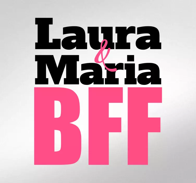 Räätälöity BFF Sisustustarra - Tenstickers