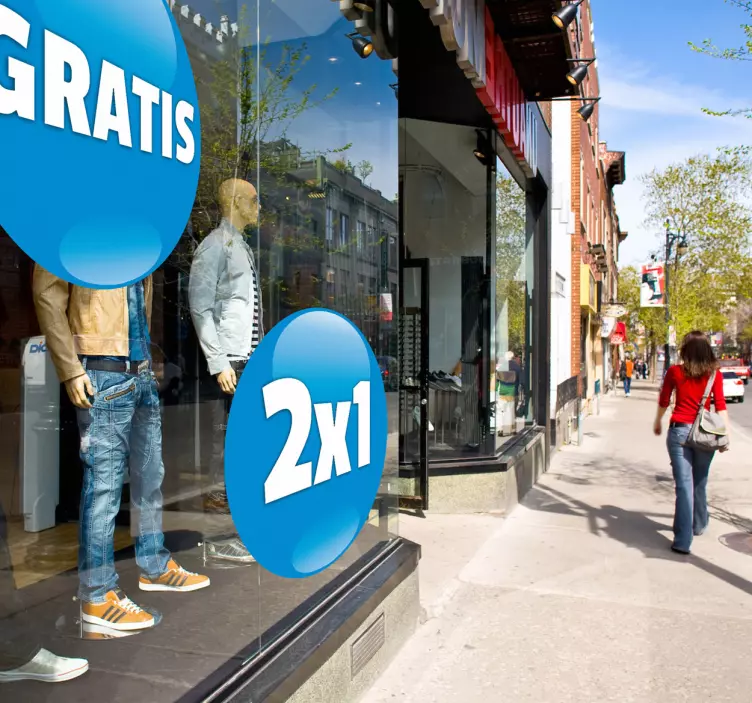 Räätälöity sininen pyöreä ikkuna tarra - Tenstickers