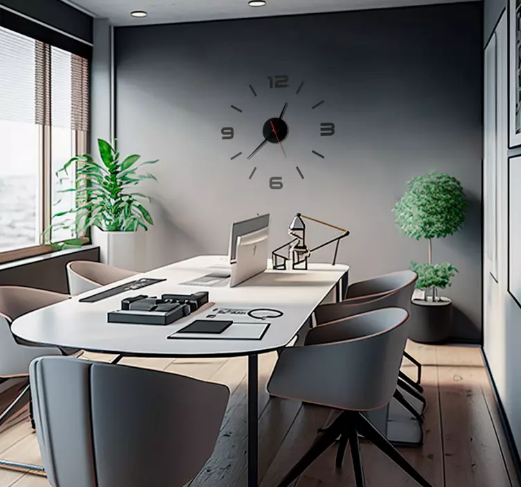 Raidat ja numerotRaidat ja numerot kellosisustustarra - Tenstickers