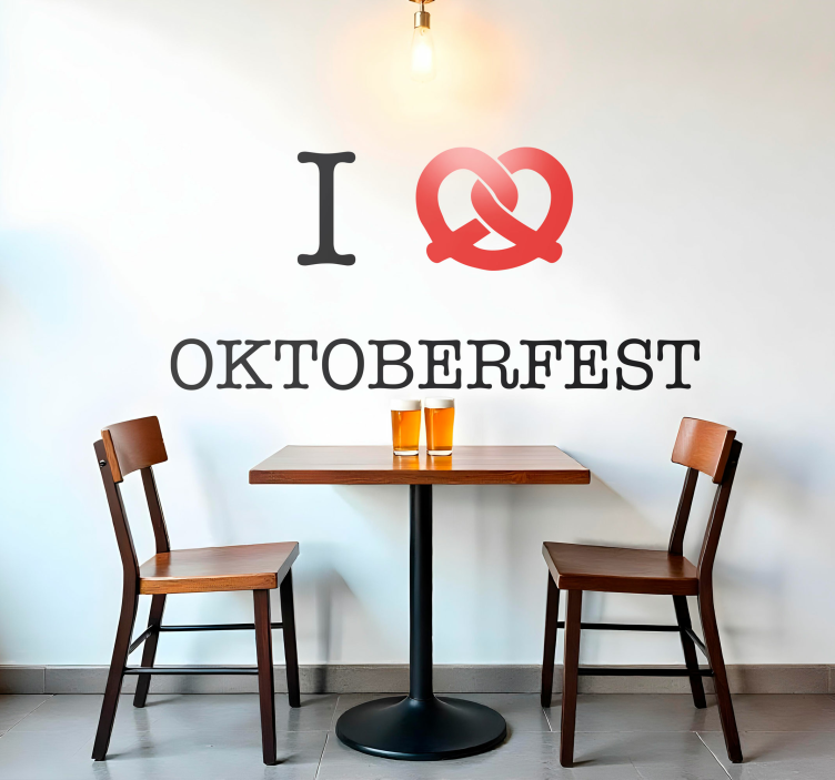 Rakastan oktoberfestiä -teksti Oktoberfest tarra - Tenstickers