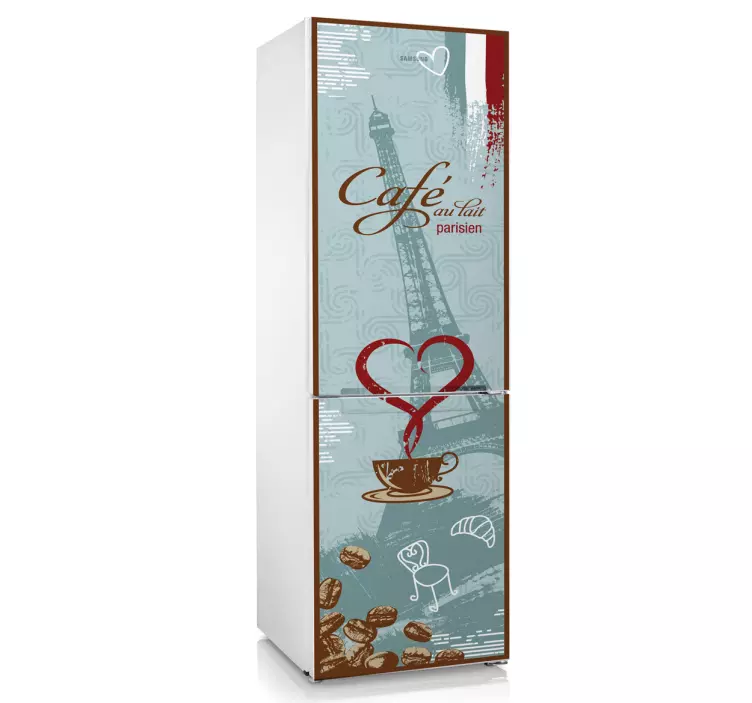 Ranskalaisen kahvin jääkaappi -tarra - Tenstickers