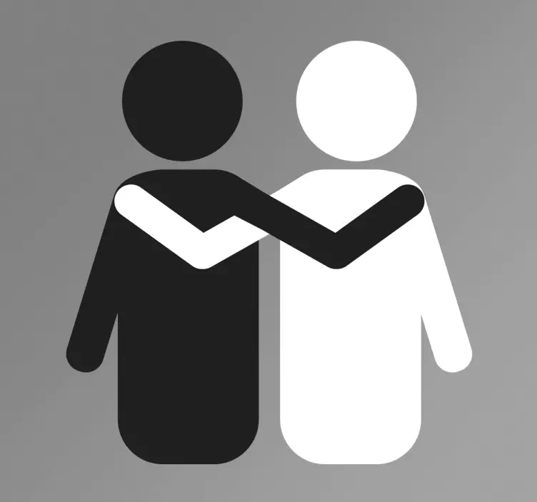 Rasismin vastainen koristeellinen seinä tarra - Tenstickers