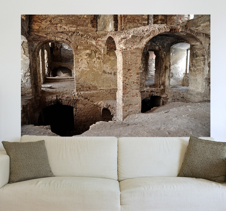 Rauniokoristeinen vinyyli dinosaurus tarra - Tenstickers