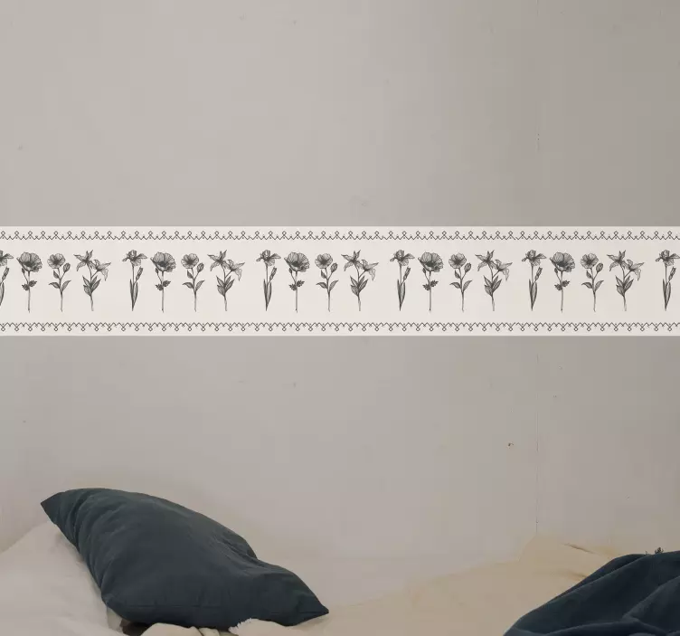 Realistinen vintage kasvitiede kukkatarra - Tenstickers