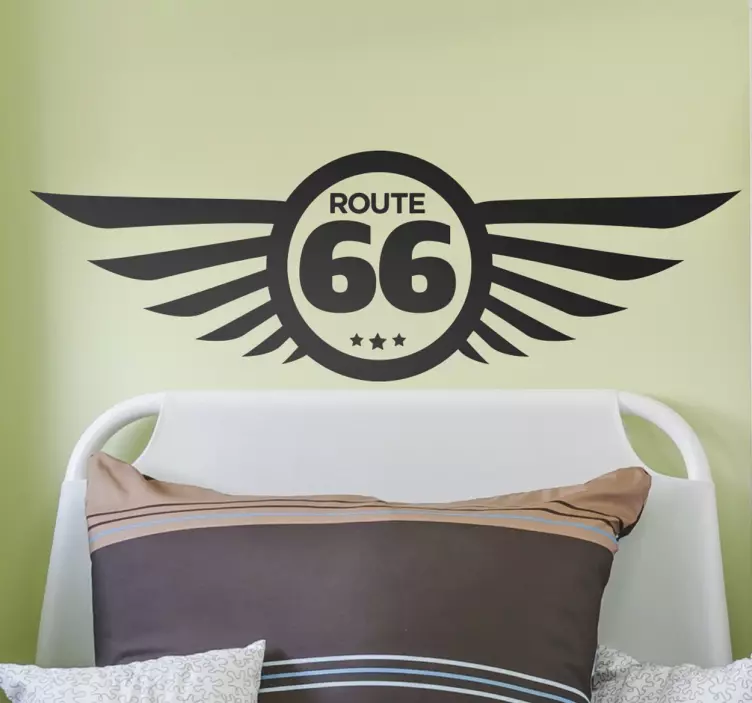 Mahtava reitti 66 logo vinyyli autotarra - Tenstickers