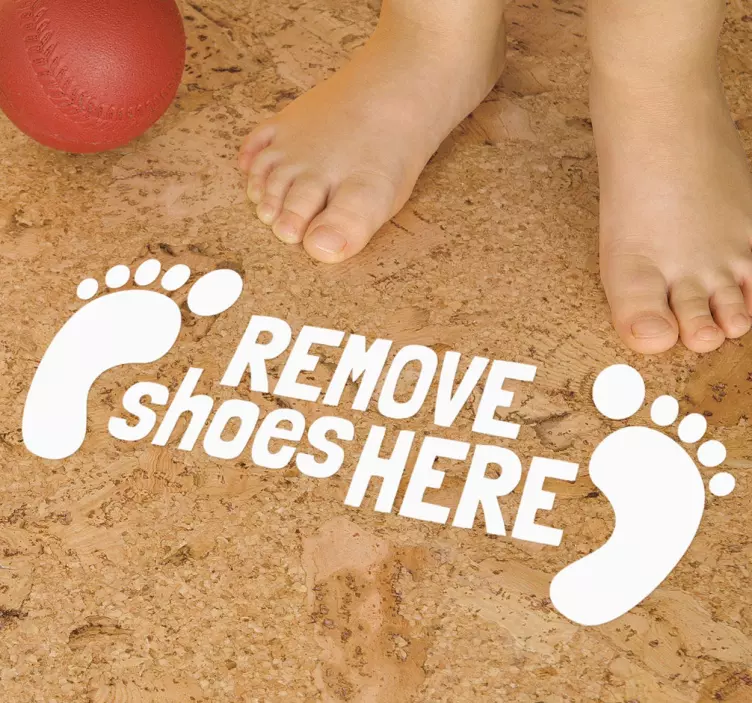 Remove Shoes Here lattiatarra - Tenstickers