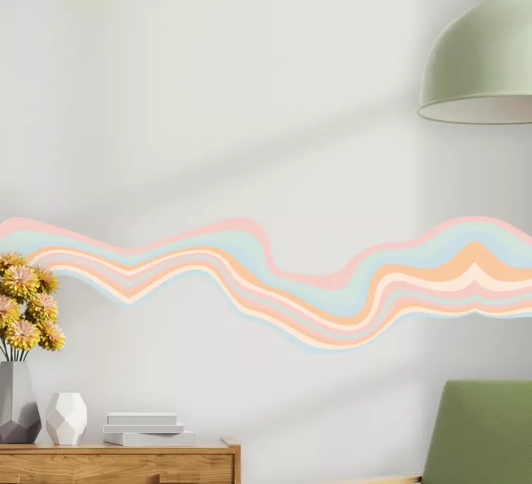 Retro-70-luku suunnittelee eri värejä Seinätarra - Tenstickers