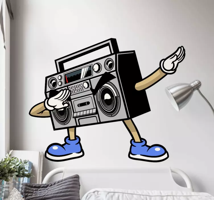 Retro boombox vintagetarrat - Tenstickers