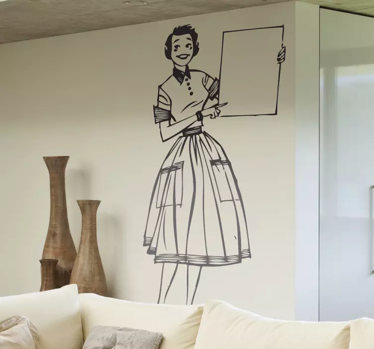 Retro-opettajan vintage-tarra - Tenstickers