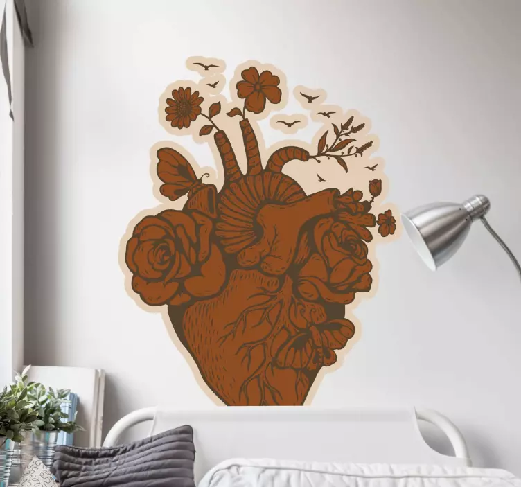 Retro sydän vintagetarrat - Tenstickers