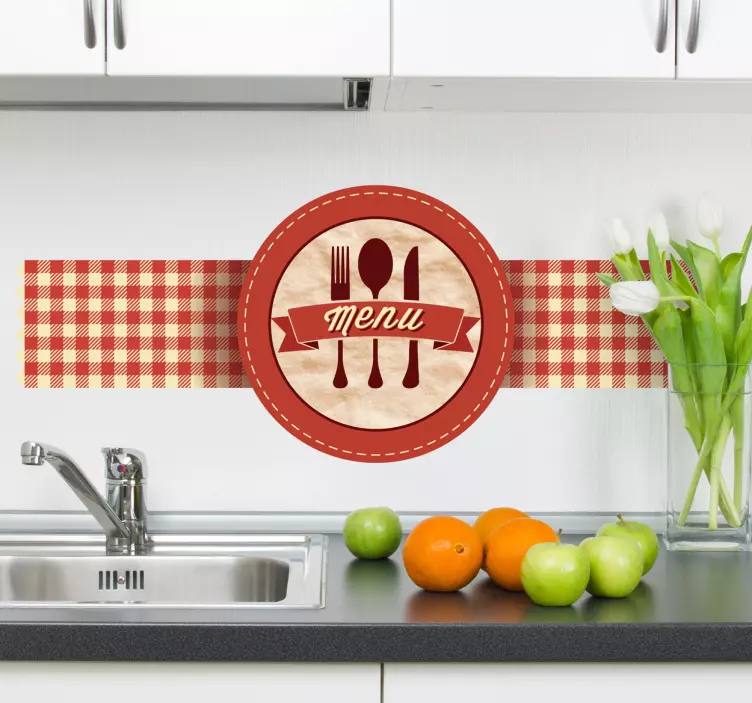 Retro-valikon logo keittiötarra - Tenstickers