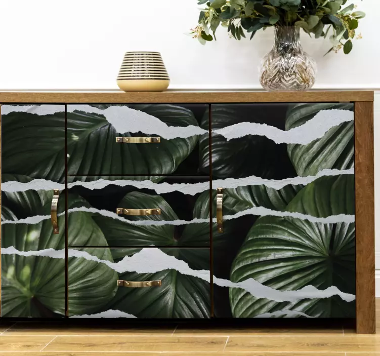 Revittylehtikuviohuonekalutarra - Tenstickers