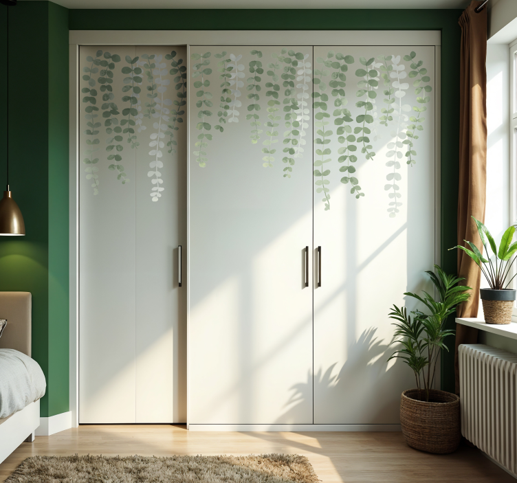 Riippuvia kasveja huonekalutarra - Tenstickers