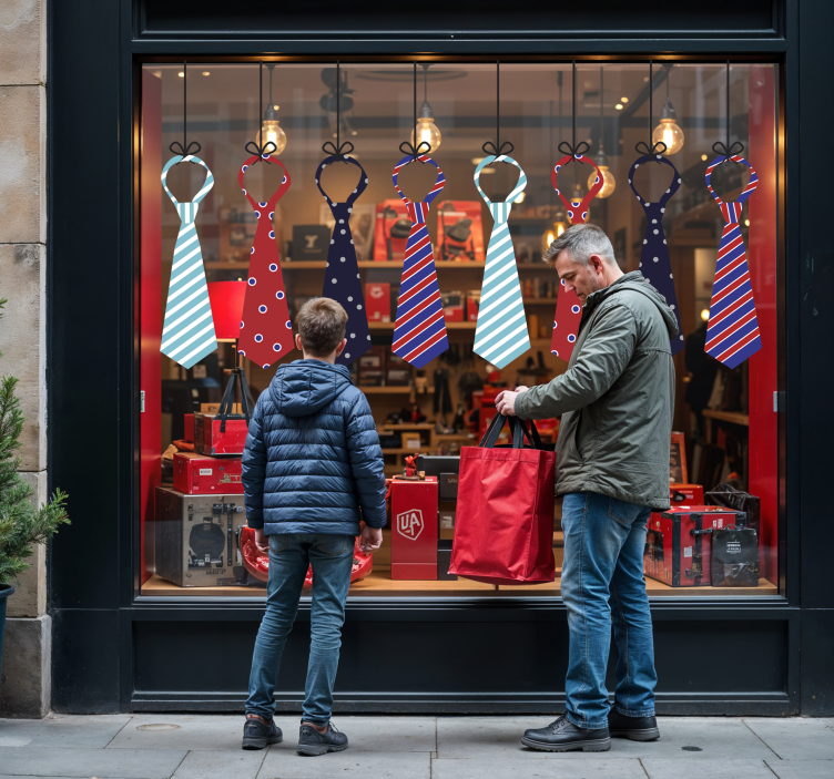 Roikkuvat siteet näyteikkuna tarra - Tenstickers