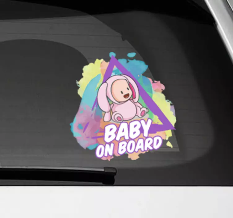 Roiskemaali autotarra baby on board - Tenstickers