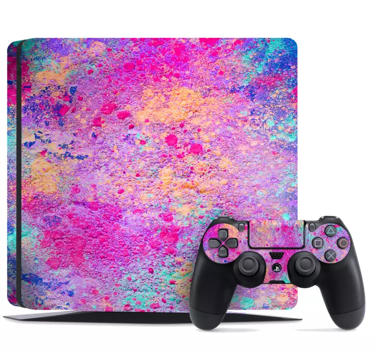 Roiskua violetti ja vaaleanpunainen PS4 skin - Tenstickers