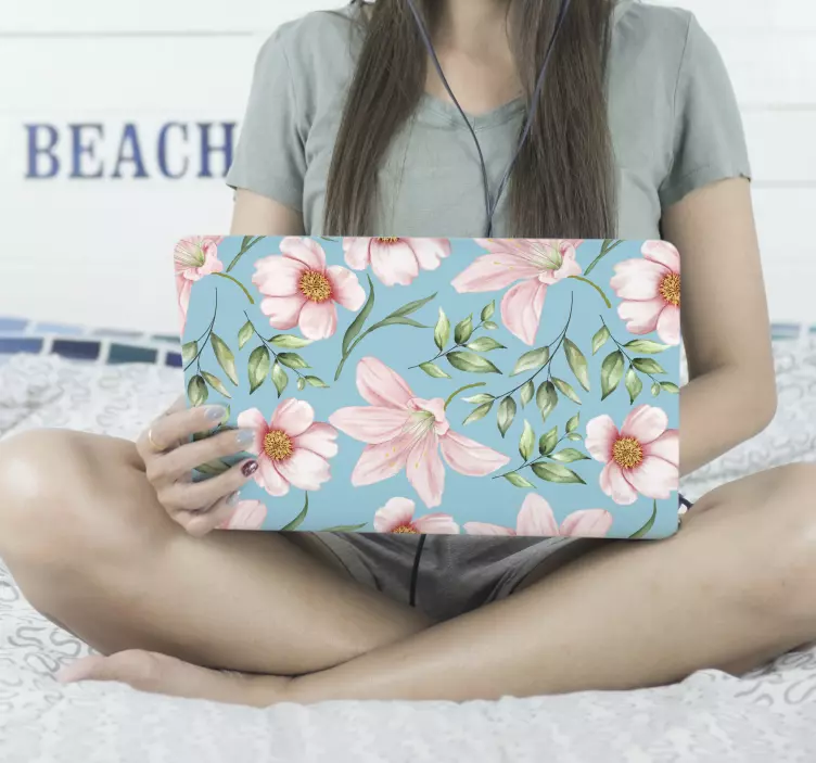 Romanttinen vintage sisustus Läppäritarra - Tenstickers